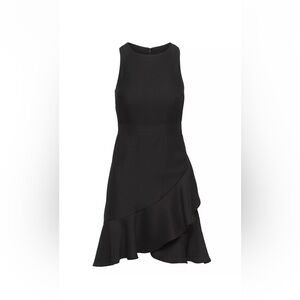 Banana Republic ruffle‎ wrap dress, black, size 8